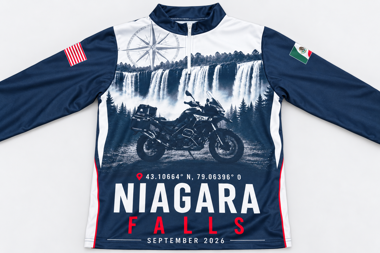 Jerseys para Niagara Falls · Diseño frontal del jersey